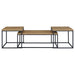 CoasterEveryday Straden 3-piece engineered wood coffee table set in mango and black finish