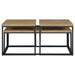 Straden 3-piece engineered wood coffee table set by CoasterEveryday in mango and black finish