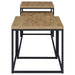 Straden 3-piece engineered wood coffee table set by CoasterEveryday in mango and black finish