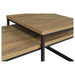 Straden 3-piece engineered wood coffee table set in mango and black by CoasterEveryday