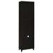 CoasterEssence Lewes 4-piece 60-inch Cappuccino TV entertainment center with storage cabinets and open shelving for living room use.