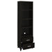 CoasterEssence Lewes 4-piece 60-inch TV entertainment center in cappuccino finish with shelves and storage compartments