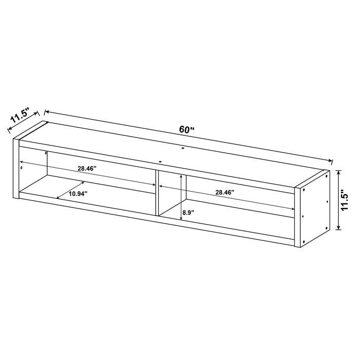 Lewes 4-piece 60-inch TV Entertainment Center Cappuccino