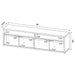 Tabby TV stand by CoasterEveryday in mango finish with 4-door storage for TVs up to 85 inches