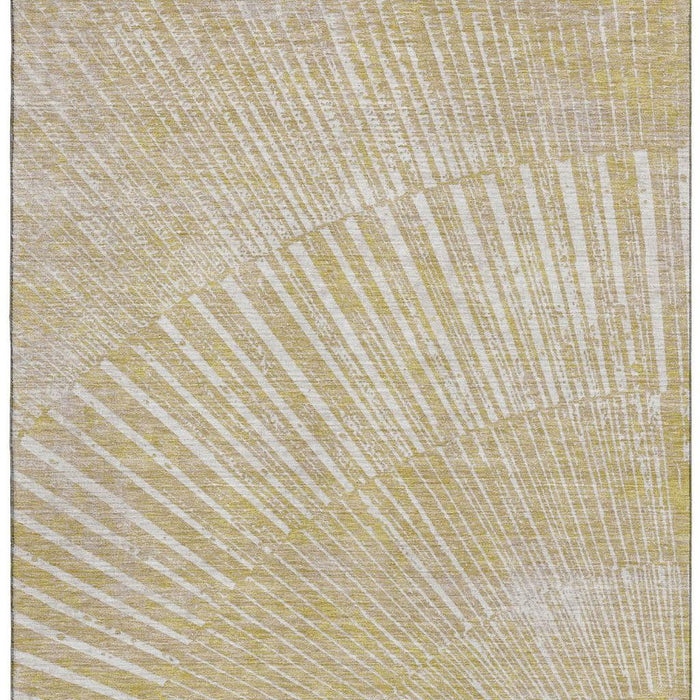8' X 10' Geometric Washable Area Rug With UV Protection (648362) - Wheat / Beige