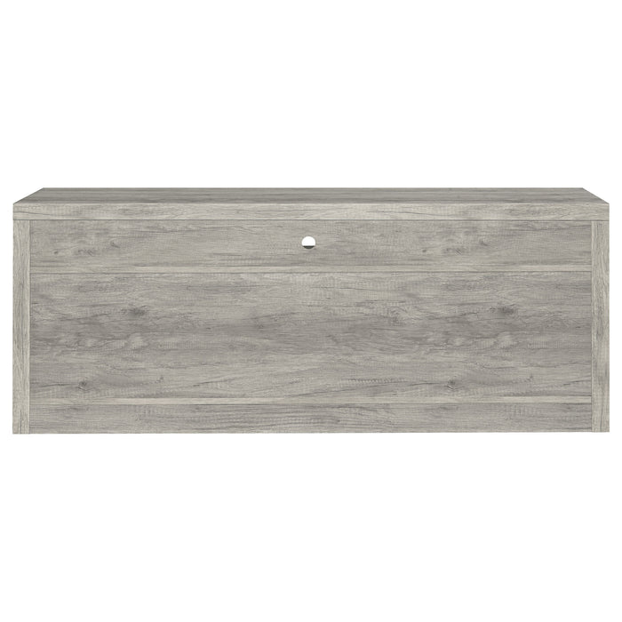 CoasterEssence Burke 2-drawer engineered wood TV stand in grey driftwood finish, 59-inch width, modern furniture for living room setup