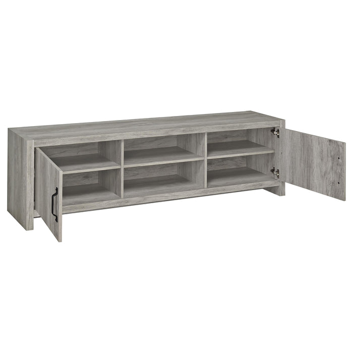 Burke 3-Piece TV Entertainment Center Fits 75-Inch TVs Grey Driftwood