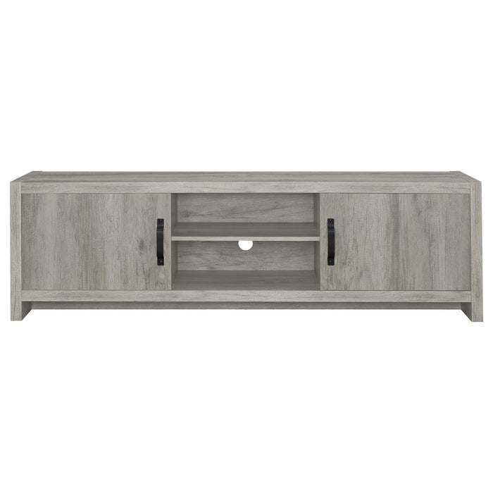 Burke 3-Piece TV Entertainment Center Fits 77-Inch TVs Grey Driftwood