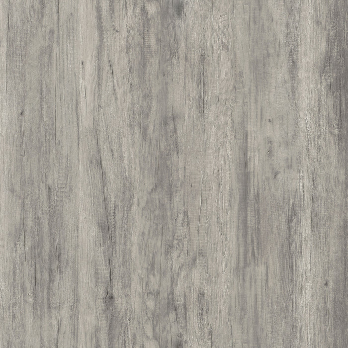CoasterEssence Burke 71-inch grey driftwood engineered wood 2-door TV stand with open shelving