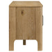 CoasterEveryday Rowe 65-inch light oak wood TV stand with two doors and media console storage