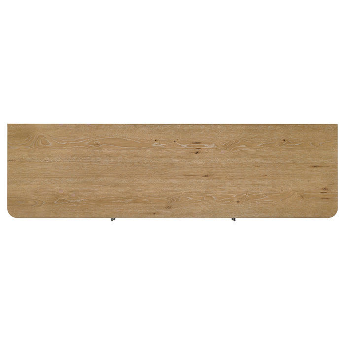 Rowe 65-inch 2-door light oak wood TV stand media console by CoasterEveryday