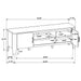 CoasterEveryday Rowe 65-inch light oak wood TV stand with two doors and media console storage
