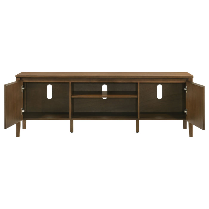 Thori 63-inch dark brown 2-door TV stand media console by CoasterEveryday