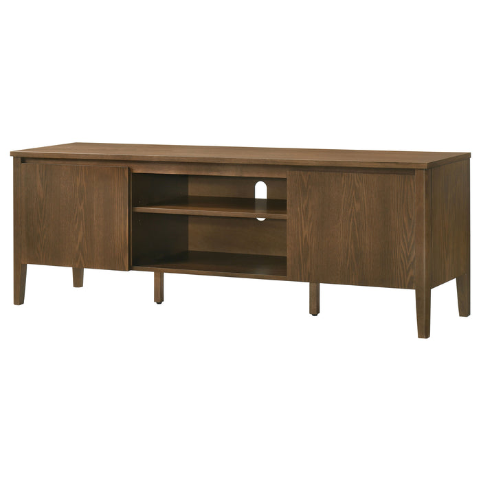 Thori 63-inch dark brown 2-door TV stand media console by CoasterEveryday