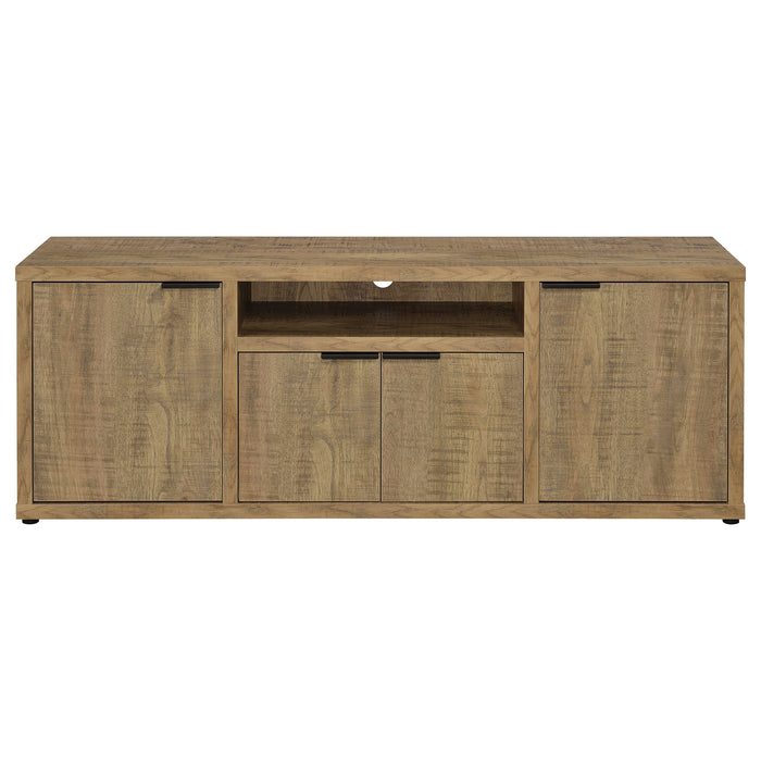 Tabby TV Stand for TVs up to 65 Inches with 4-Door Storage in Mango