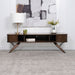 CoasterEveryday Valna Wood 71-inch TV stand in walnut with sliding doors