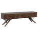 CoasterEveryday Valna Wood 71-inch walnut TV stand with sliding doors