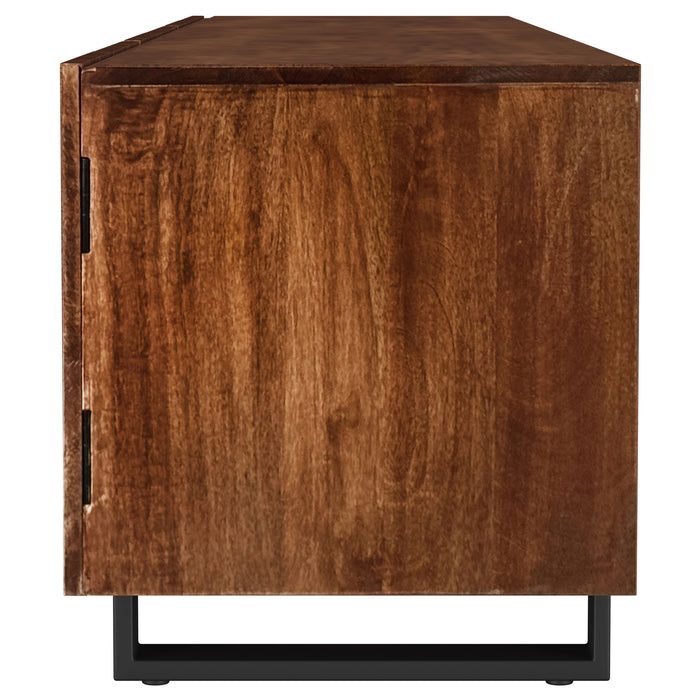 Trask 86-inch Wood TV Stand Media Console Mango Brown