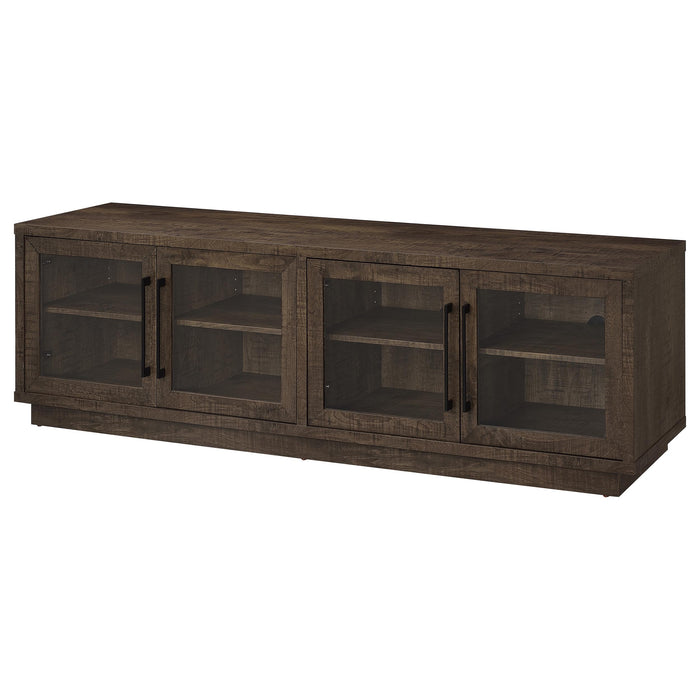 Medina 4-Door TV Stand for TVs up to 85 Inches Dark Rustic Mango