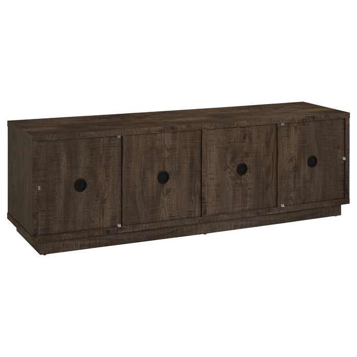 Medina 4-Door TV Stand for TVs up to 85 Inches Dark Rustic Mango