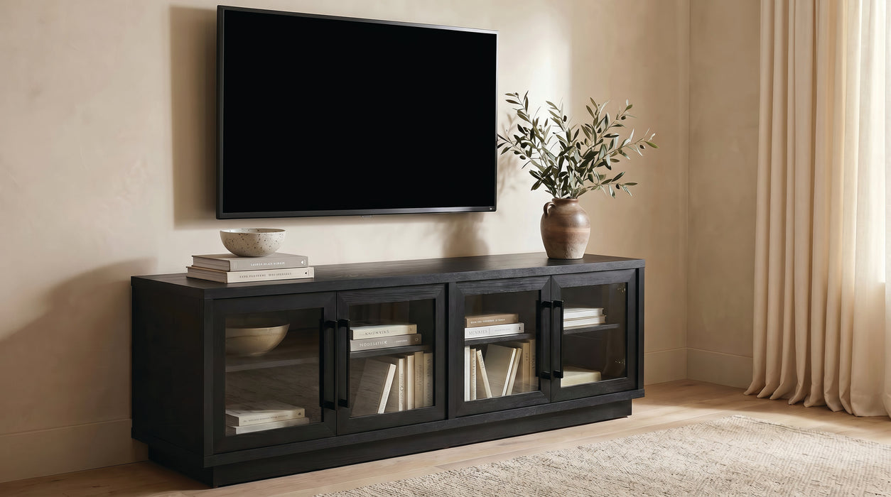Medina 4-Door TV Stand for TVs up to 85 Inches Black