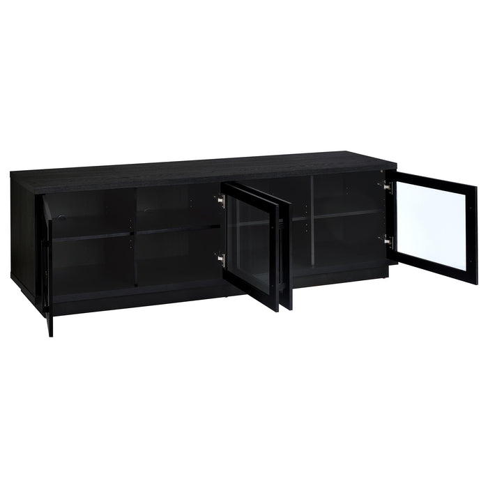 Medina 4-Door TV Stand for TVs up to 85 Inches Black