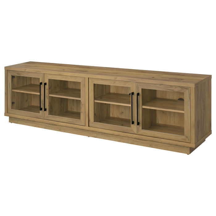 Medina 4-Door TV Stand for TVs up to 85 Inches Golden Oak