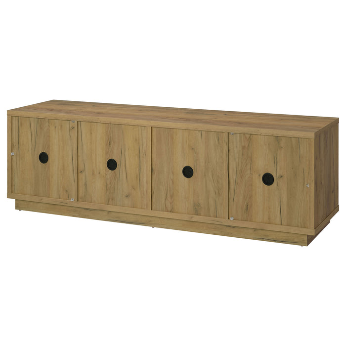 Medina 4-Door TV Stand for TVs up to 85 Inches Golden Oak