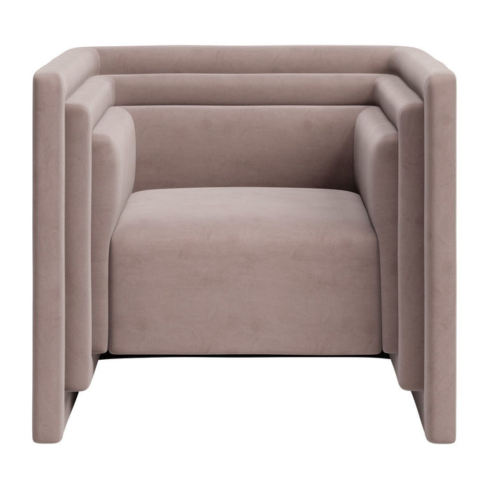 35" Modern Upholstered Arm Chair - Taupe
