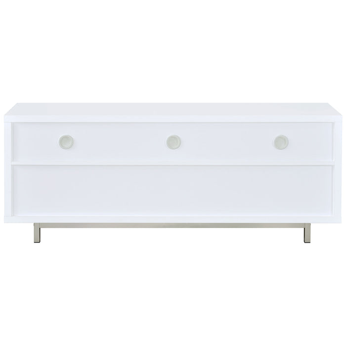 Casey 2-drawer 60-inch white engineered wood TV stand by CoasterEssence