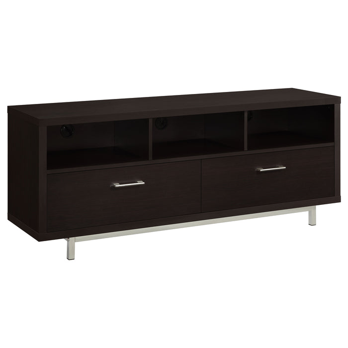 Casey 2-drawer Engineered Wood 60-inch TV Stand Cappuccino