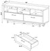 CoasterEssence Casey 60-inch cappuccino TV stand with two drawers and engineered wood construction