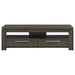 CoasterEssence Elkton 59-inch weathered grey engineered wood TV stand with two drawers