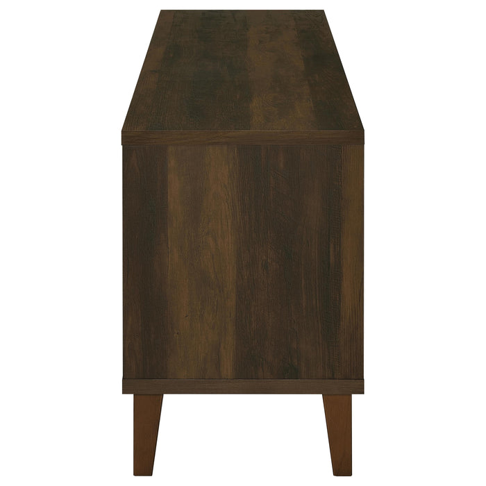 CoasterEveryday Sedona 2-door TV stand in dark pine for TVs up to 65 inches
