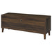 Dark pine Sedona 2-door engineered wood TV stand by CoasterEveryday, 60-inch width with storage compartments and modern design.