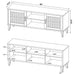 Dark pine Sedona 2-door engineered wood TV stand featuring spacious storage and modern design from CoasterEveryday.