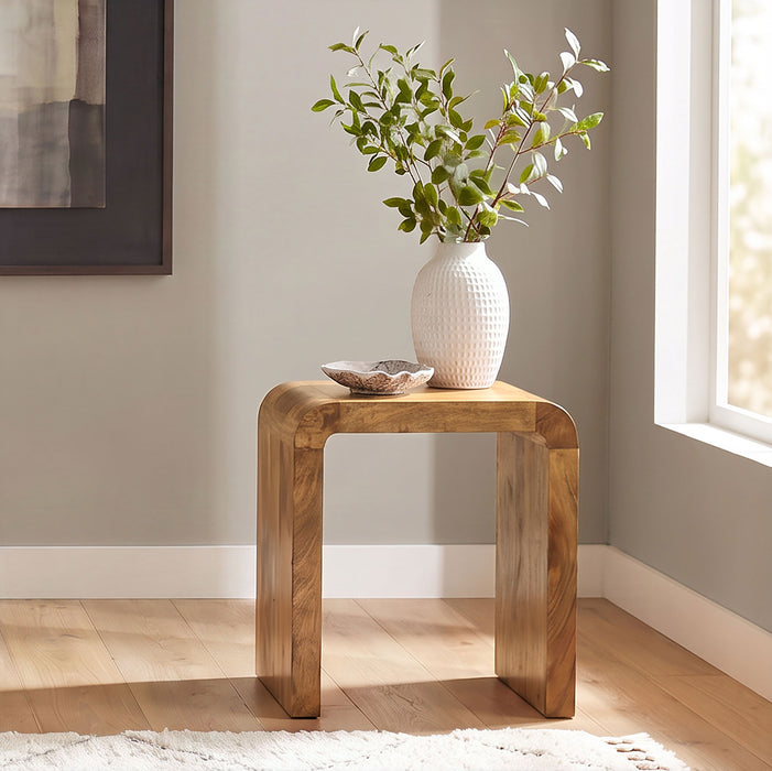 Booker Rectangular Mango Wood End Table Natural