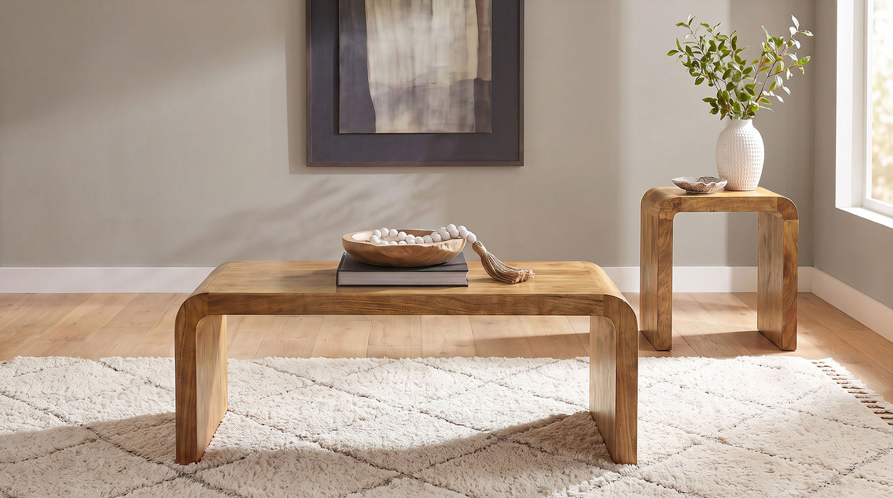 Booker Rectangular Mango Wood Coffee Table Natural