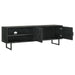 Marsden 2-door mango wood TV stand in charcoal black with sleek design, spacious storage, and modern furniture style.