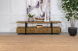 Otto 5-drawer mango wood TV stand media console in brown, 70-inch size with modern furniture design.