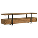 CoasterEveryday Otto 5-drawer mango wood TV stand with 70-inch length, brown media console, modern furniture for living room storage