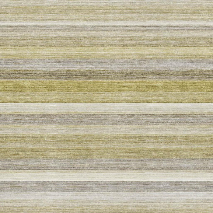 5' X 8' Striped Washable Area Rug With UV Protection (648060) - Wheat / Gray / Ivory