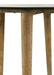 CoasterEveryday Aldis round side end table with white marble top and natural wood finish