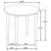 CoasterEveryday Aldis round side end table with white marble top and natural wood finish