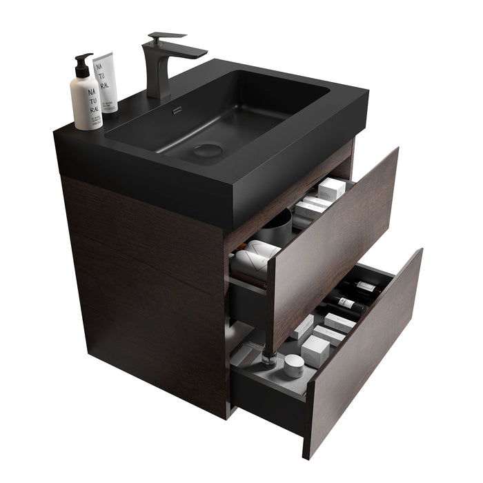 Modern Giga Alice bathroom vanity wall-mounted with integrated sink, large storage, floating design, and one-piece basin.