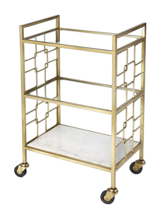Polished Bar Cart - Gold
