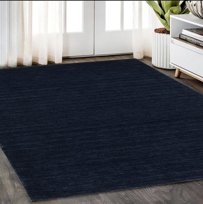 5' X 8' Wool Hand Tufted Area Rug - Blue