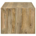 Benton rectangular solid wood coffee table in a natural finish by CoasterEveryday