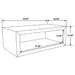 Benton rectangular solid wood coffee table in natural finish by CoasterEveryday