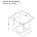 CoasterEssence Danville rectangular U-shaped glass top side end table with chrome finish